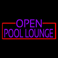 Purple Pool Lounge With Red Border Leuchtreklame