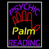 Purple Psychic Reading With Yellow Palm Leuchtreklame