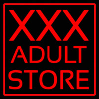 Red  Border X   Adult Store Leuchtreklame