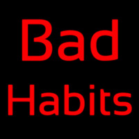 Red Bad Habit Leuchtreklame