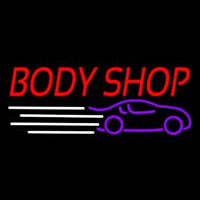 Red Body Shop Car Logo Leuchtreklame