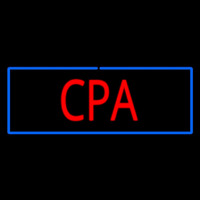 Red Cpa With Blue Border Leuchtreklame