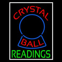 Red Crystal Ball Green Reader Leuchtreklame