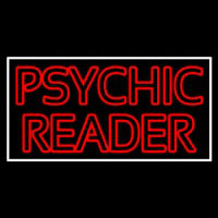 Red Double Stroke Psychic Reader White Border Leuchtreklame