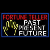 Red Fortune Teller With Yellow Palm Leuchtreklame