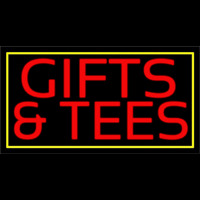 Red Gifts And Tees With Border Leuchtreklame