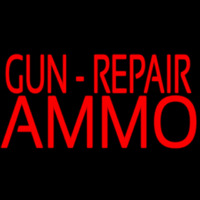 Red Gun Repair Ammo Leuchtreklame