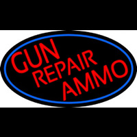 Red Gun Repair Ammo Leuchtreklame