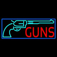 Red Guns Turquoise Logo Leuchtreklame