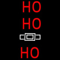 Red Ho Ho Ho Santa Logo Leuchtreklame