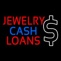 Red Jewelry Cash Loans Leuchtreklame