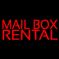 Red Mail Bo  Rentals Block Leuchtreklame