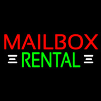 Red Mailbo  Rental With White Line 1 Leuchtreklame