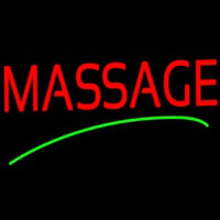 Red Massage Green Line Leuchtreklame