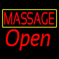 Red Massage Open Leuchtreklame