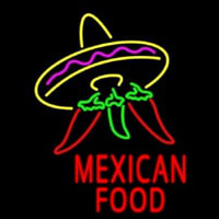 Red Mexican Food Logo Leuchtreklame