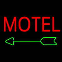 Red Motel With Green Arrow Leuchtreklame