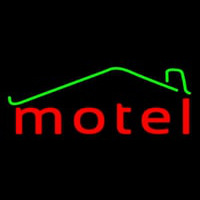 Red Motel With Symbol Leuchtreklame