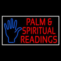 Red Palm And Spiritual Readings White Border Leuchtreklame