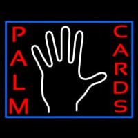 Red Palm Cards With White Logo Leuchtreklame