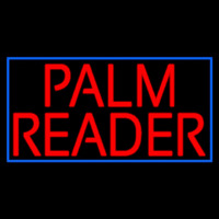 Red Palm Reader Block Blue Border Leuchtreklame