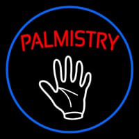 Red Palmistry Blue Border Leuchtreklame