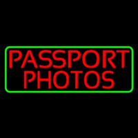 Red Passport Photos Border Leuchtreklame