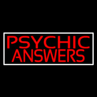 Red Psychic Answers With White Border Leuchtreklame