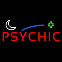 Red Psychic Block Logo Leuchtreklame