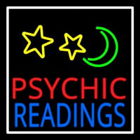 Red Psychic Blue Readings White Border Leuchtreklame