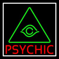 Red Psychic Green Logo Leuchtreklame