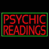 Red Psychic Readings Green Border Leuchtreklame