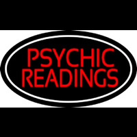 Red Psychic Readings White Border Leuchtreklame