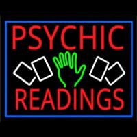 Red Psychic Readings With Logo Leuchtreklame