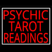 Red Psychic Tarot Readings Block Leuchtreklame