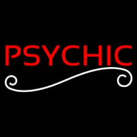 Red Psychic White Line Leuchtreklame