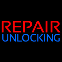 Red Repair Blue Unlocking Block Leuchtreklame