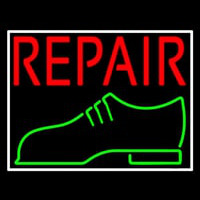 Red Repair Shoe Logo Leuchtreklame