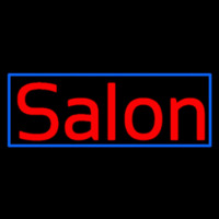 Red Salon With Blue Border Leuchtreklame