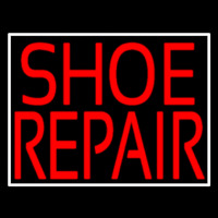 Red Shoe Repair With Border Leuchtreklame