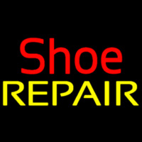 Red Shoe Yellow Repair Leuchtreklame