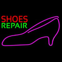 Red Shoes Green Repair Pink Sandal Leuchtreklame