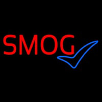 Red Smog Blue Check Logo 1 Leuchtreklame