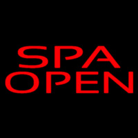 Red Spa Open Leuchtreklame