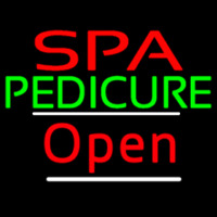 Red Spa Pedicure Slant Red Open Leuchtreklame