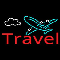 Red Travel With Logo Leuchtreklame