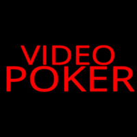 Red Video Poker Leuchtreklame