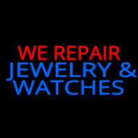 Red We Repair Blue Jewelry And Watches Leuchtreklame