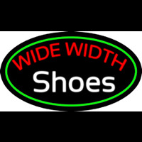 Red Wide Width White Shoes Leuchtreklame