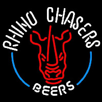 Rhino Chasers Large Beer Sign Leuchtreklame